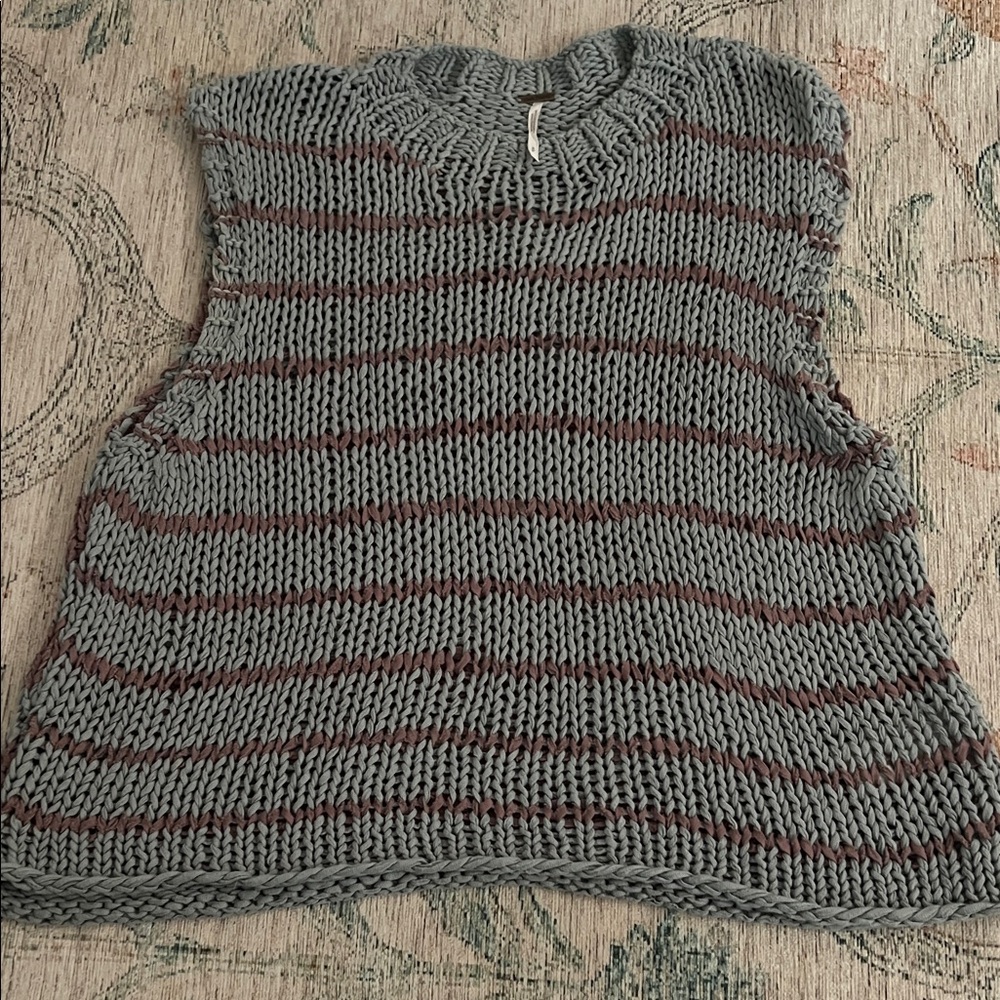 Striped Teal and Purple Women's Sweater Vest